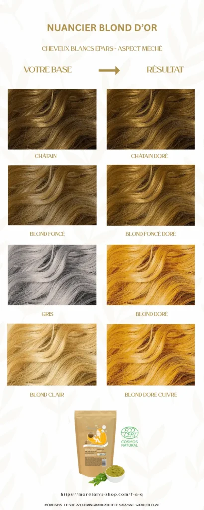 Nuancier Blond d'or