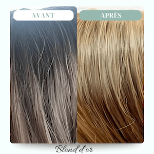 Blond d'or sur cheveux gris Moreialys
